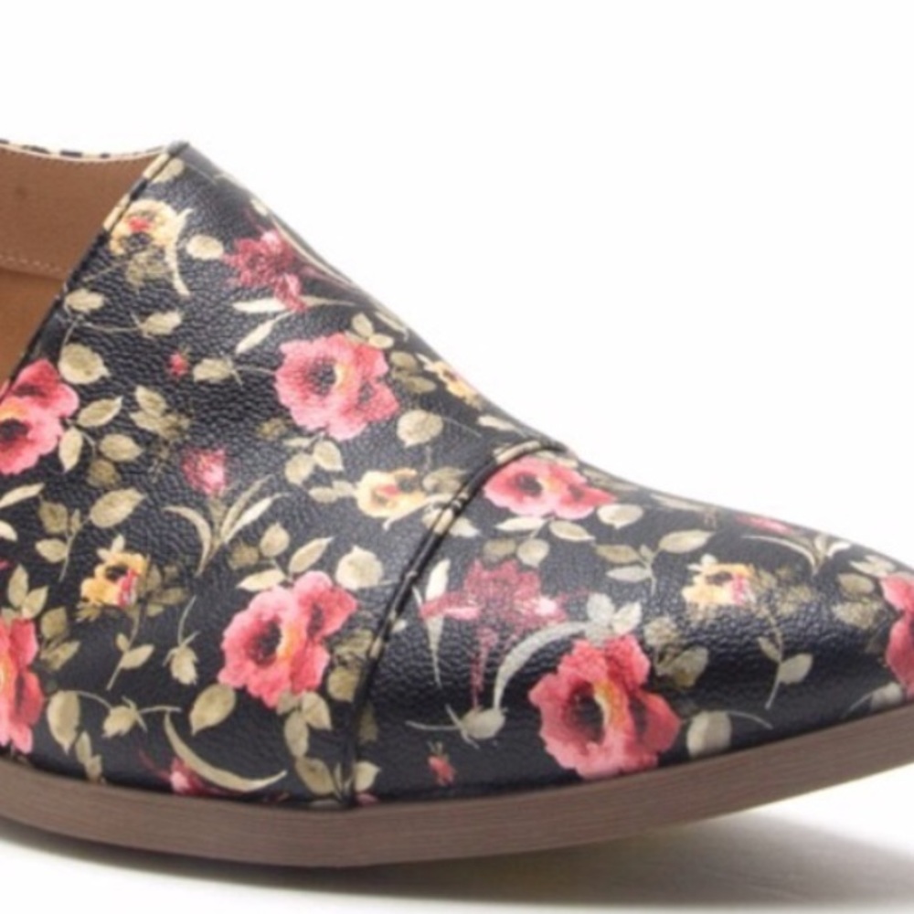 🌸 LAST 6 🌸 QUPID open side floral print BOOTIE - Picture 2 of 2